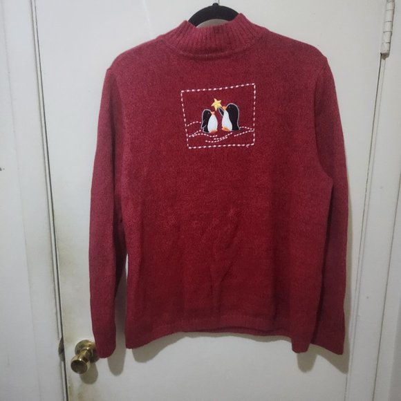 CJ Banks Christmas/Winter Sweater Red Size 1X - Picture 4 of 6